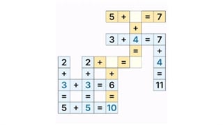 Math Crossword. Number Puzzle