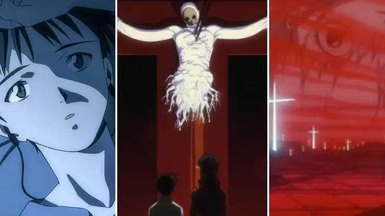 Please explain the essential difference between "Angels" and "Evangelions" in "Neon Genesis Evangelion".