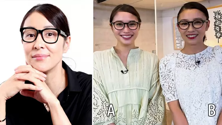 Who do you think looks more like the person in the photo on the left in this group photo on the right?