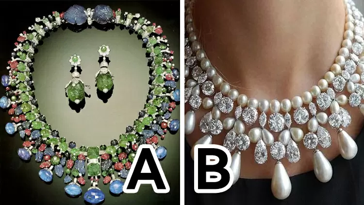 Which jewelry piece do you think is more expensive?