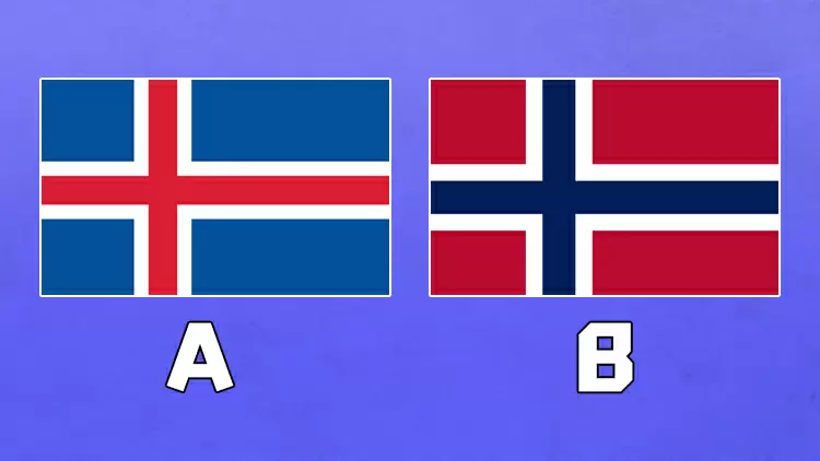 Which flag represents Norway?
