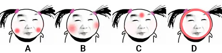 Where should I put the blush?