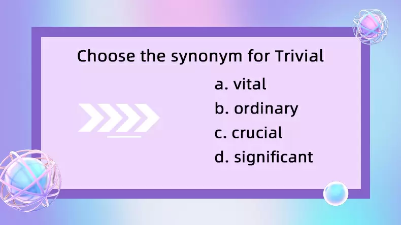 Synonym test for Individuals with High Intelligence Quotient