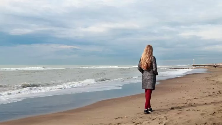 A lonely girl was walking alone in the woods. Suddenly, ________________