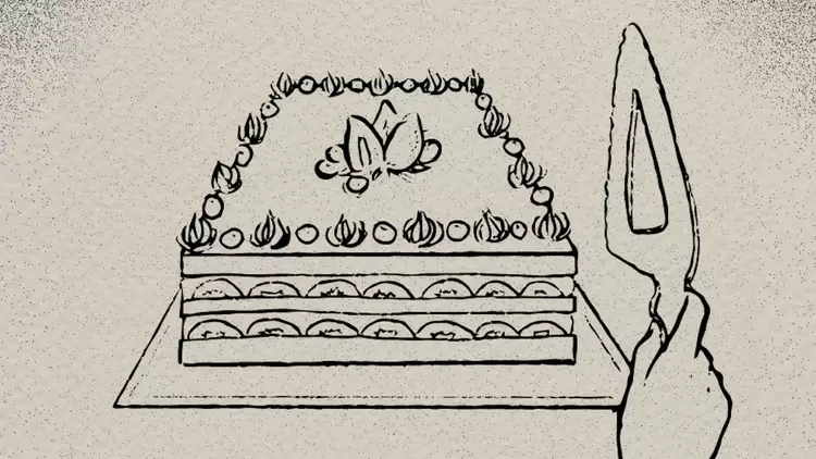 My birthday is coming soon! Three friends invited me to the coffee shop I've wanted to go to for a long time and ordered a six-inch square cake for me. When it's served, of course, it's my turn to cut it, but how would I like to cut it at this time?