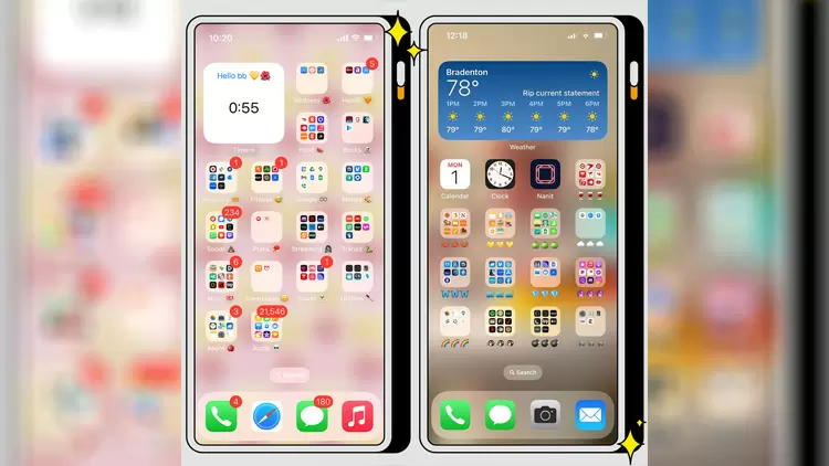 Phone desktop display...